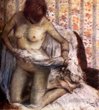  Edgar Pintura - Después del baño 1884 bailarina desnuda Edgar Degas